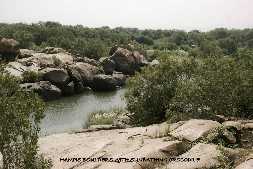 Hampis Boulders with Sanbathing Crocodile