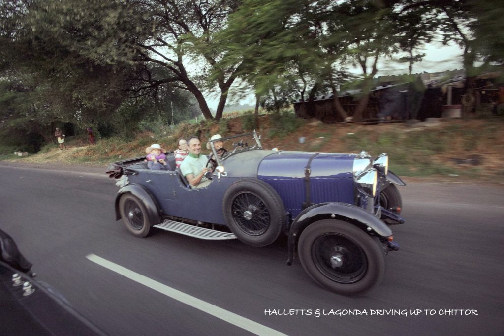 Hallets And Lagonda Driving up to Chittor